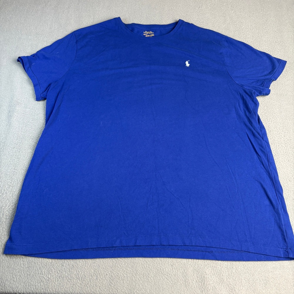 Polo Ralph Lauren Mens XXL Royal Blue Short Sleeve Pony Logo Crew Neck T-Shirt